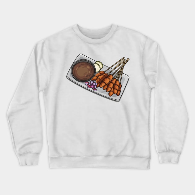 Satay cartoon illustration Crewneck Sweatshirt by Miss Cartoon